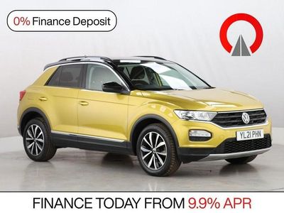 Used VW T-Roc Design 110 HP (80 kW) 2021 Yellow SUV