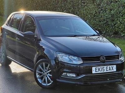 Used VW Polo Design 75 HP (55 kW) 2015 Black Hatchback