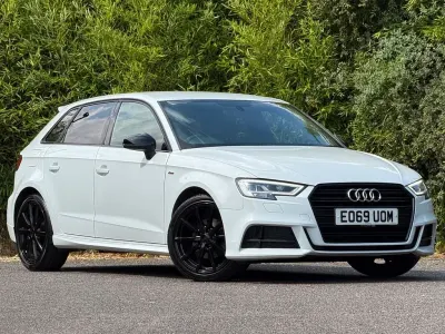 Used Audi A3 Sportback Black Edition 150 HP (110 kW) 2019 White Hatchback
