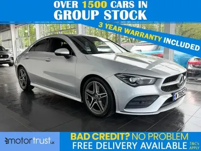 Begagnad Mercedes CLA200 AMG line 163 HK (119 kW) 2020 Silver Sportkupé
