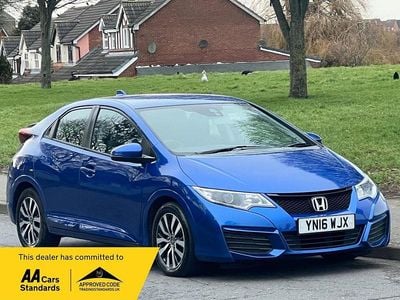 Blue Used 2016 Honda Civic S Hatchback | £5,195 (Fair price)