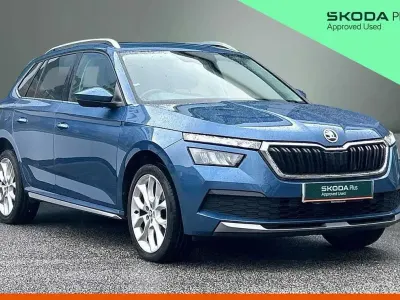 Used Skoda Kamiq SE L 108 HP (79 kW) 2021 Titan blue metallic SUV