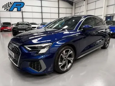Used Audi A3 S-Line 150 HP (110 kW) 2021 Blue Sedan