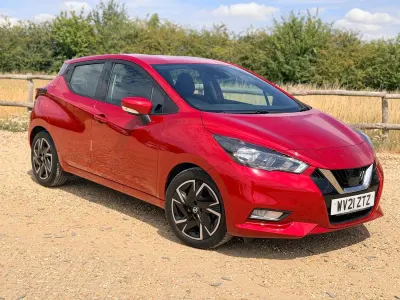 Used Nissan Micra Acenta 92 HP (67 kW) 2021 Red Hatchback
