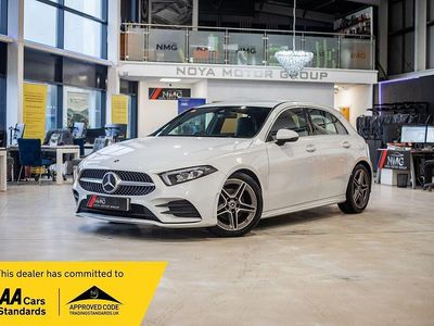 Used Mercedes A180 AMG line 136 HP (100 kW) 2019 White Hatchback