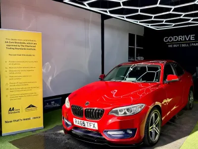 Used BMW 218 Sport Line 136 HP (100 kW) 2015 Red Coupe