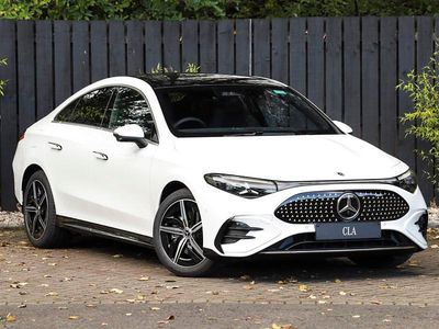 White New 2025 Mercedes CLA 250+ AMG line Sedan | £48,398 (Fair price)