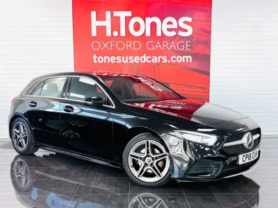 Used Mercedes A180 AMG line 136 HP (100 kW) 2019 Black Hatchback