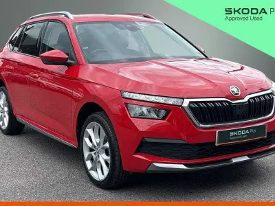 Used Skoda Kamiq SE L 110 HP (80 kW) 2021 Corrida red SUV