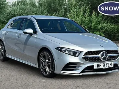Used Mercedes A200 AMG line 163 HP (119 kW) 2019 Silver Hatchback