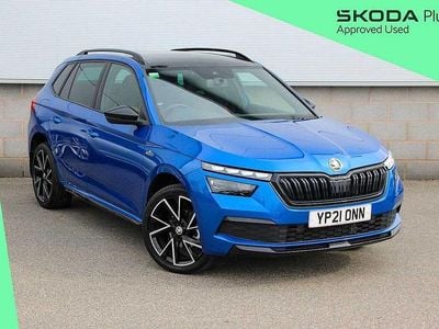 Used Skoda Kamiq Monte Carlo 147 HP (108 kW) 2021 Race blue metallic SUV