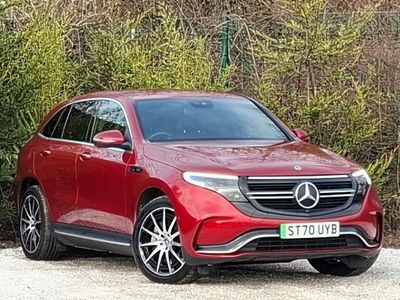 Used Mercedes EQC400 AMG line 300 kW (408 HP) 2021 Designo hyacinth red metallic SUV
