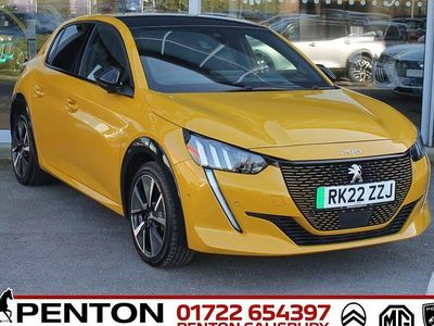 Used Peugeot e-208 Premium 100 kW (136 HP) 2022 Yellow Hatchback
