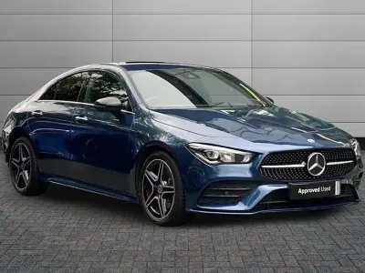 Used Mercedes CLA200 AMG Line Premium 163 HP (119 kW) 2023 Blue Coupe