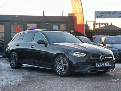 Black Used 2022 Mercedes C300e AMG Line Premium Plus Estate | £21,950 (A bit pricey)