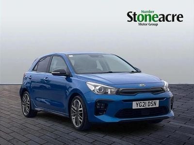 Used Kia Rio GT-Line S 120 HP (88 kW) 2021 Blue Hatchback