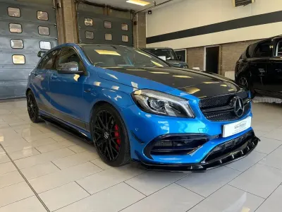 Used Mercedes A45 AMG AMG 381 HP (280 kW) 2015 Blue Hatchback