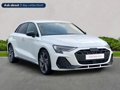 Begagnad Audi A3 Black Edition 147 HK (108 kW) 2025 Vit Halvkombi