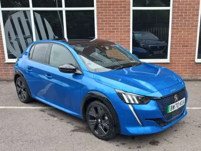 Used Peugeot e-208 GT 100 kW (136 HP) 2021 Blue Hatchback