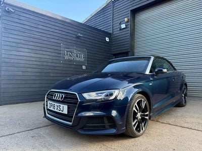 Used Audi A3 Cabriolet S-Line 150 HP (110 kW) 2018 Blue Cabriolet