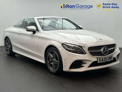 Used Mercedes C300 AMG line 245 HP (180 kW) 2020 White Cabriolet