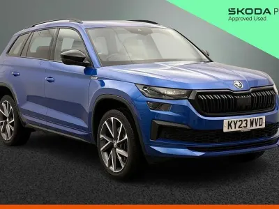 Used Skoda Kodiaq SportLine 110 HP (80 kW) 2023 Race blue metallic SUV