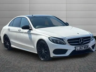 Used Mercedes C220 AMG line 168 HP (123 kW) 2017 White Sedan