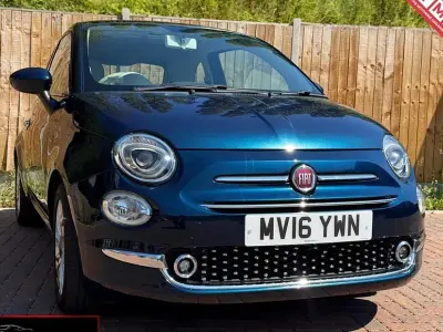 Used Fiat 500 Lounge 69 HP (50 kW) 2016 Blue Hatchback