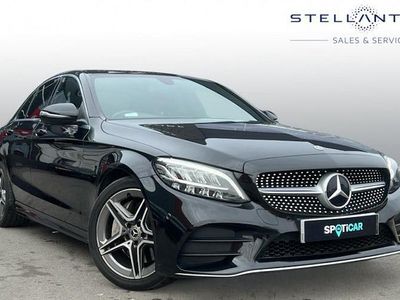 Used Mercedes C300 AMG line 258 HP (189 kW) 2018 Blue Sedan