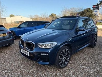 Used BMW X3 M Sport 190 HP (139 kW) 2018 Blue with light leather trim SUV