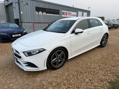 Used Mercedes A180 AMG line 136 HP (100 kW) 2018 White Hatchback