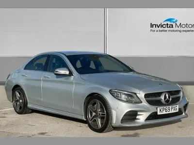 Używany Mercedes C220 AMG Line Premium 194 KM (142 kW) 2019 Srebrny Sedan/Limuzyna