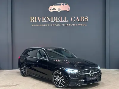 Used Mercedes C300e AMG line 2023 Black Estate