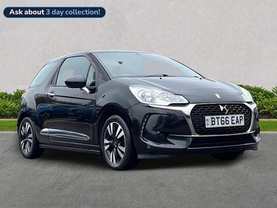Black Used 2016 DS Automobiles DS3 Chic Hatchback | £4,399 (Fair price)