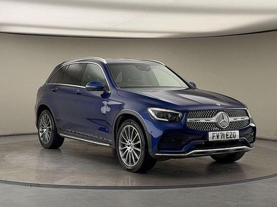 Brilliant blue Used 2021 Mercedes GLC220 AMG line SUV | £29,700 (Fair price)