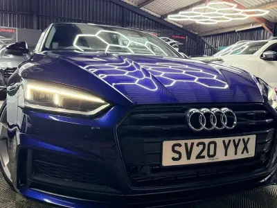 Used Audi A5 Black Edition 150 HP (110 kW) 2020 Blue Coupe