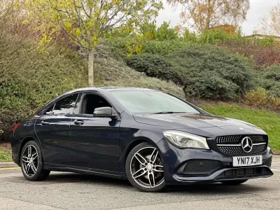 Used Mercedes CLA180 AMG line 122 HP (89 kW) 2017 Blue Coupe