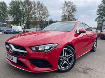 Begagnad Mercedes CLA200 AMG line 163 HK (119 kW) 2019 Röd Sportkupé