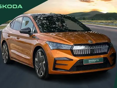 Used Skoda Enyaq iV vRS 161 kW (220 HP) 2023 Phoenix orange metallic SUV