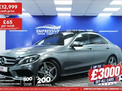 Used Mercedes C220 AMG Line Premium 170 HP (125 kW) 2017 Grey Sedan