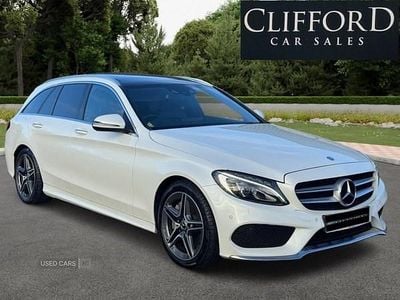 White Used 2016 Mercedes C250 AMG Line Premium Plus Estate | £12,995 (Fair price)