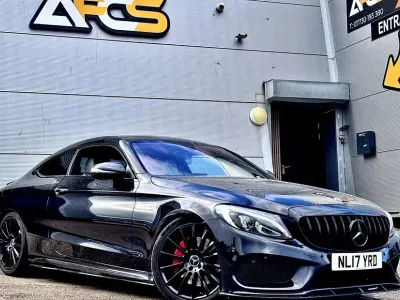 Used Mercedes C300 AMG line 2017 Black Coupe