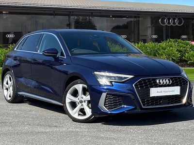 Used Audi A3 S-Line 147 HP (108 kW) 2022 Blue Sedan
