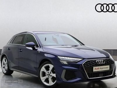 Used Audi A3 S-Line 150 HP (110 kW) 2021 Blue Sedan