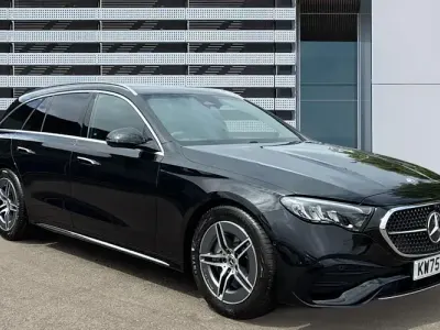 Used Mercedes E220 AMG line 197 HP (144 kW) 2025 Black Estate