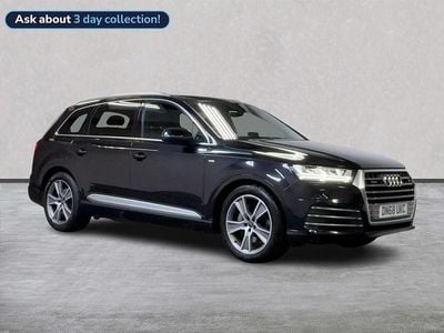 Black Used 2018 Audi Q7 S-Line SUV | £27,971 (Fair price)