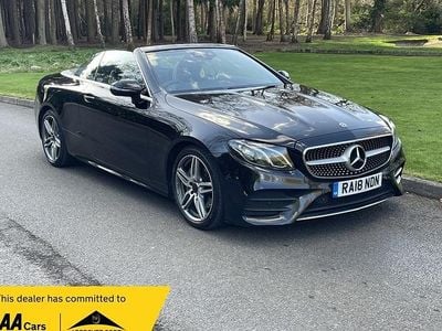 Used Mercedes E220 AMG line 194 HP (142 kW) 2018 Black Cabriolet