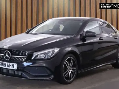 Used Mercedes CLA220 AMG line 177 HP (130 kW) 2018 Black Coupe