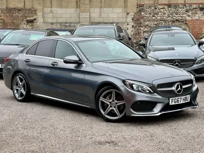 Used Mercedes C220 AMG line 170 HP (125 kW) 2017 Grey Sedan