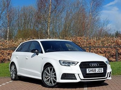 Used Audi A3 Black Edition 116 HP (85 kW) 2018 White Sedan